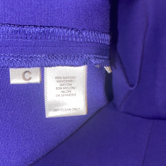 Loft Dark Purple Sleeveless Empire-Waist Pleated Mid-Length Dress sz 4 - Picture 11 of 16